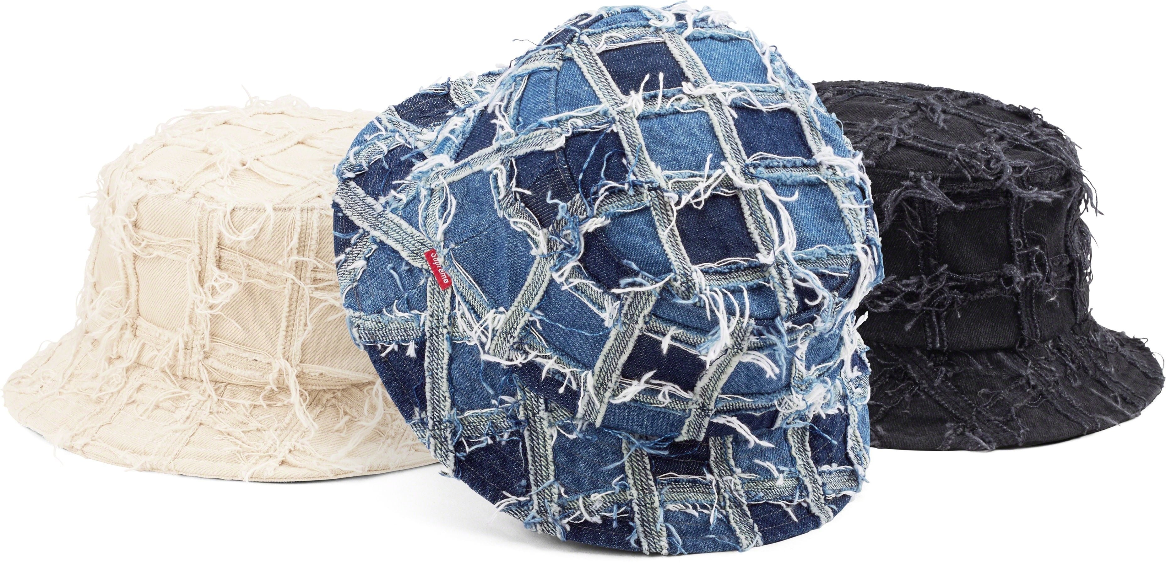 Frayed Patchwork Denim Crusher